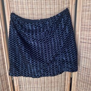 Black Checkered Mini Skirt